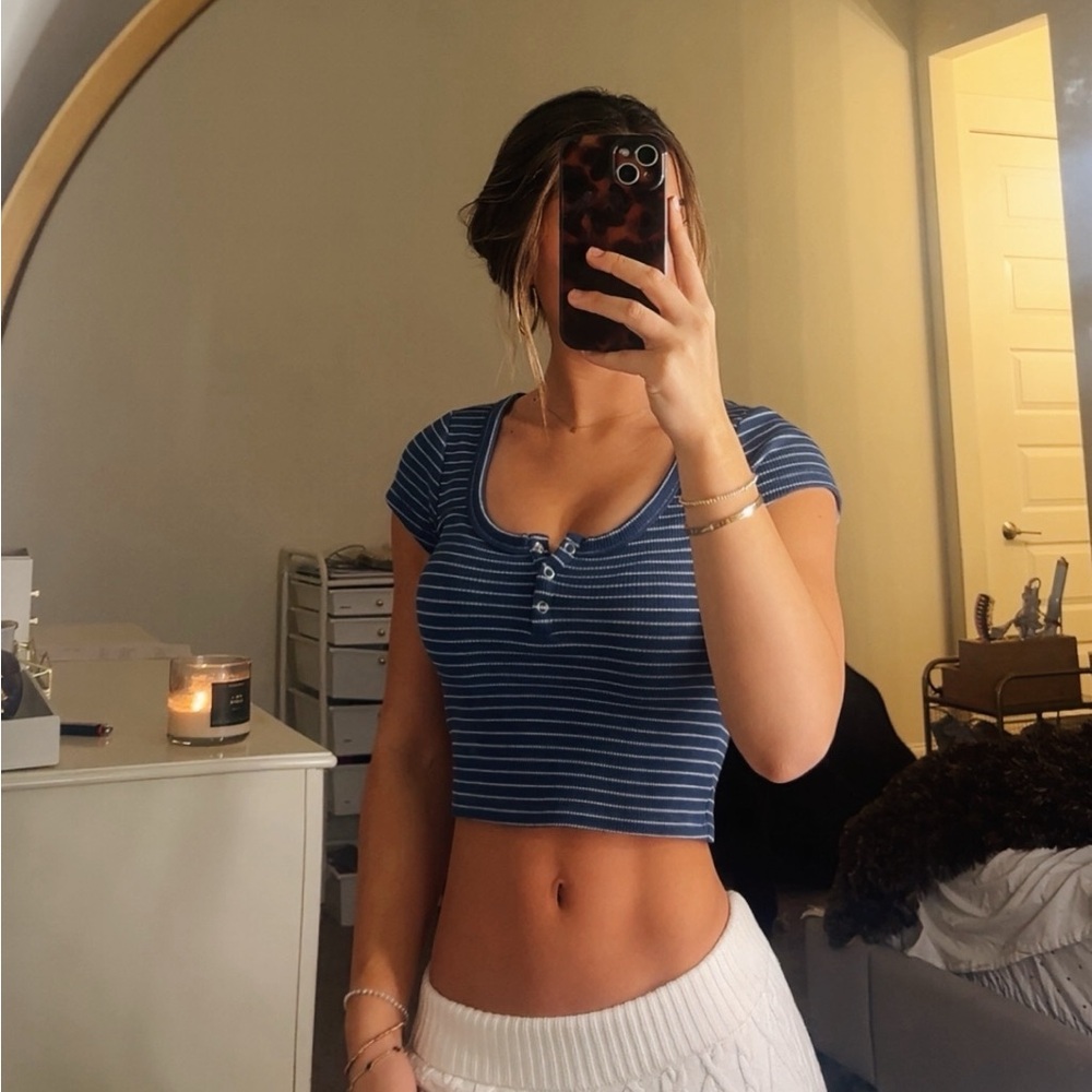 Striped Blue Women's Top